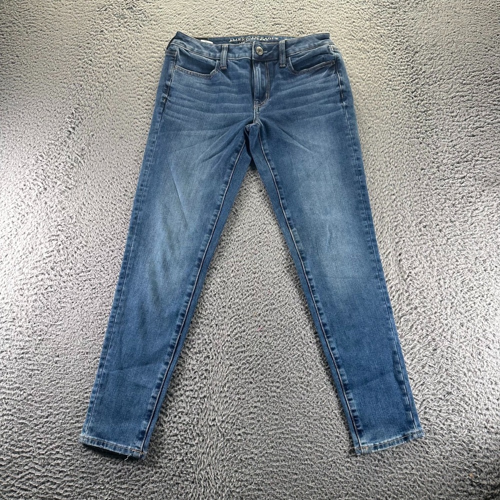 American Eagle Outfitters Jeans Womens‎ 6 Blue Denim Jegging Skinny Leg Workwear